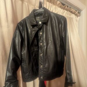 Banana Republic Classic Black Leather Jacket